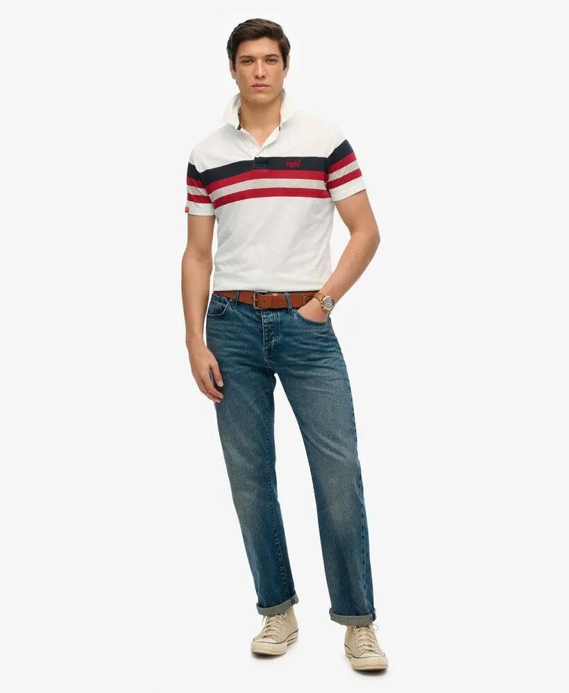 superdry Lightweight Stripe Jersey Polo – 100% katoen, relaxed fit 2/5