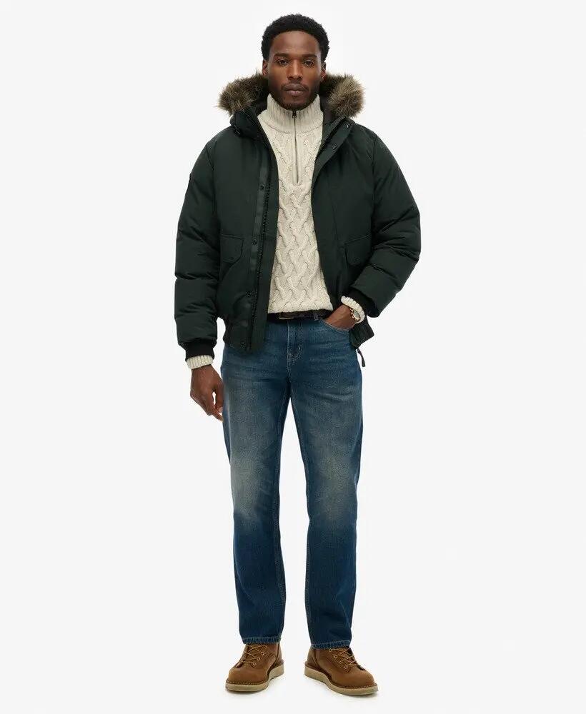 superdry Kurtka Bomber Everest z futerkiem – Slim, Cedar Dark Green 3/7
