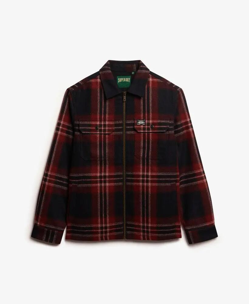 superdry Wool Blend Miller Zip Overshirt – mieszanka wełny 6/6