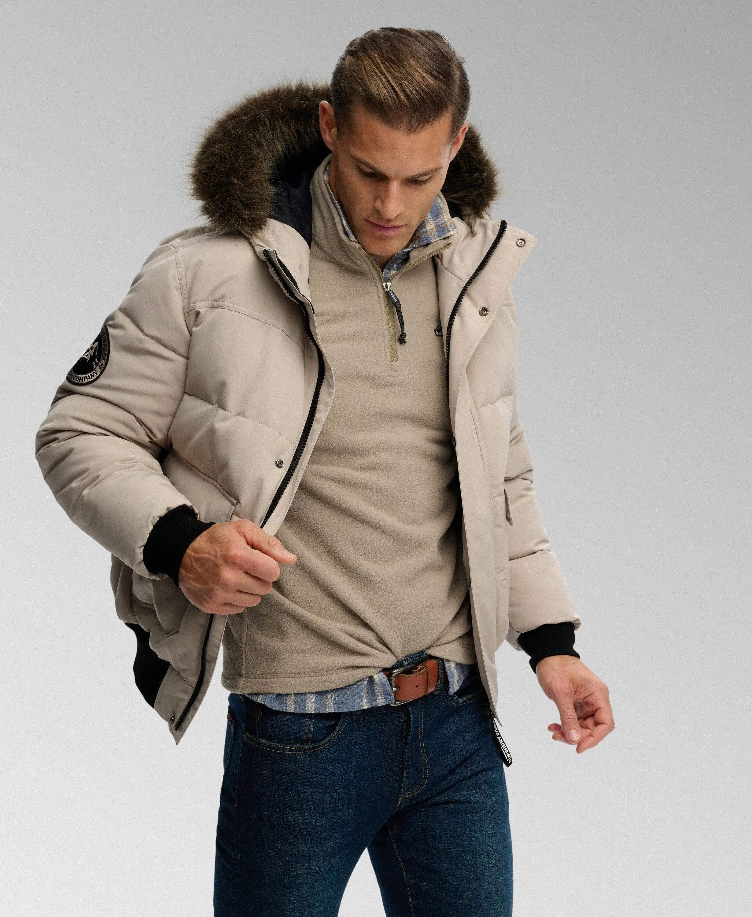 superdry Everest Hooded Puffer Bomber Jacket – casaco acolchoado com capuz 2/6