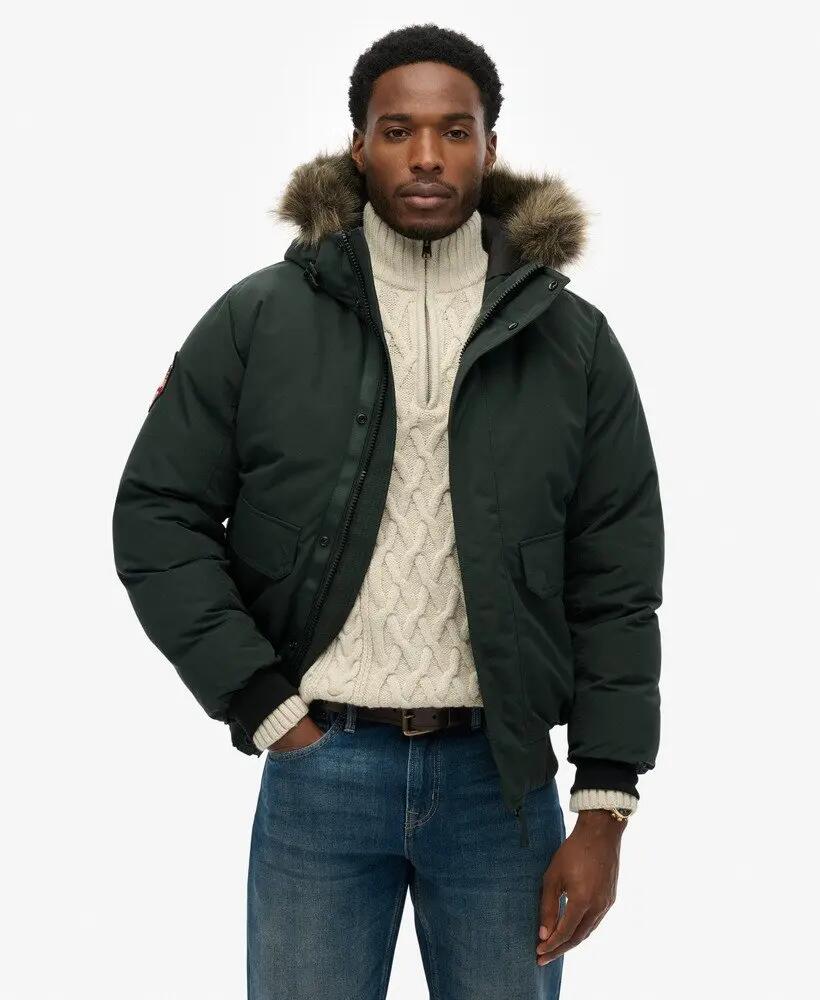 superdry Kurtka Bomber Everest z futerkiem – Slim, Cedar Dark Green 2/7