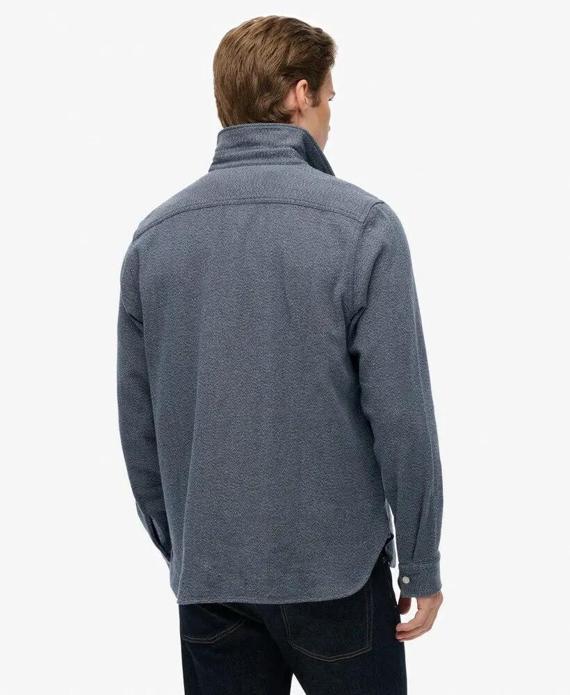 superdry Camicia Heavy Flannel The Merchant Store in 100% cotone indigo 5/6