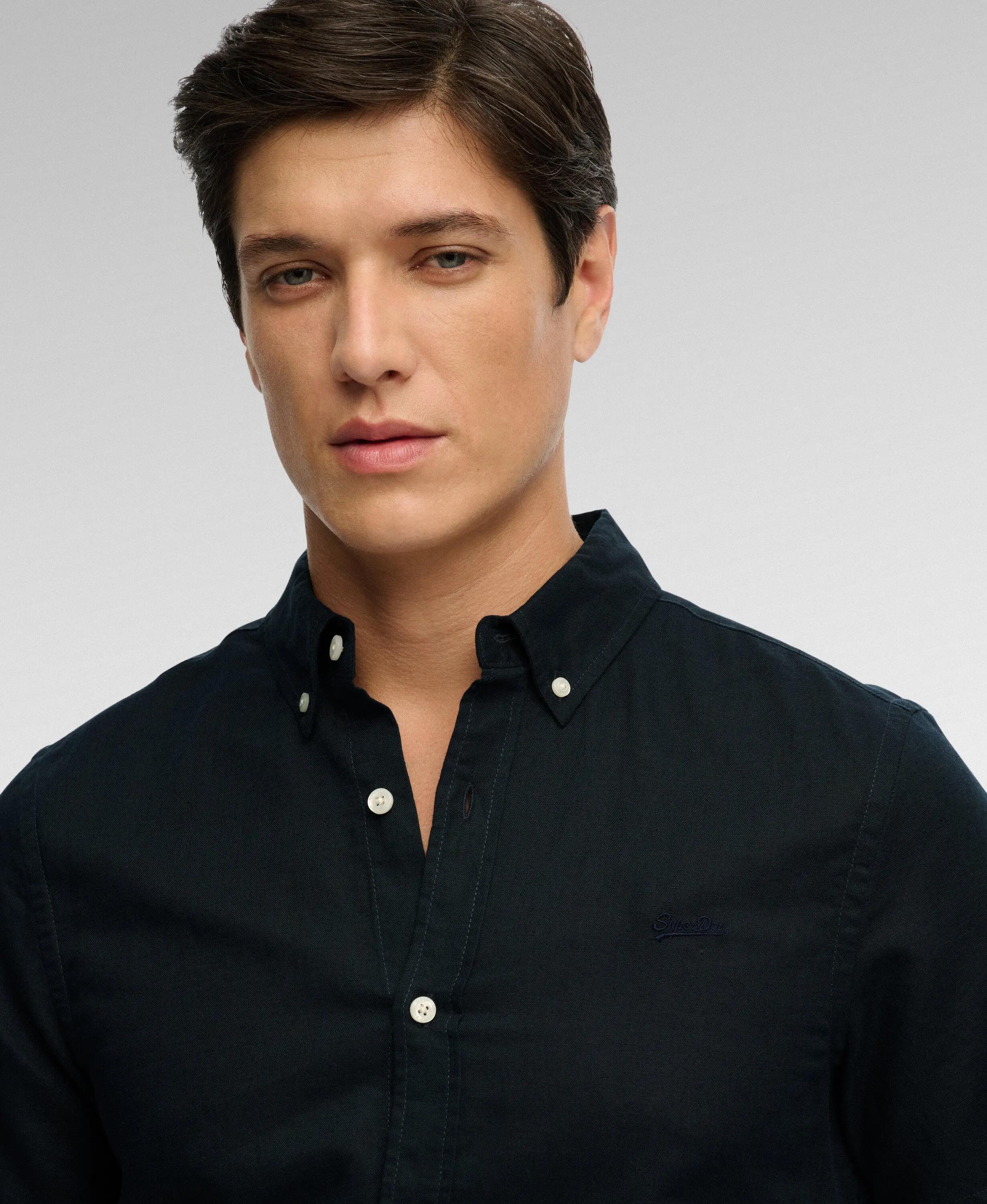 superdry Camisa manga curta Algodão‑Linho Corte relaxed 4/6