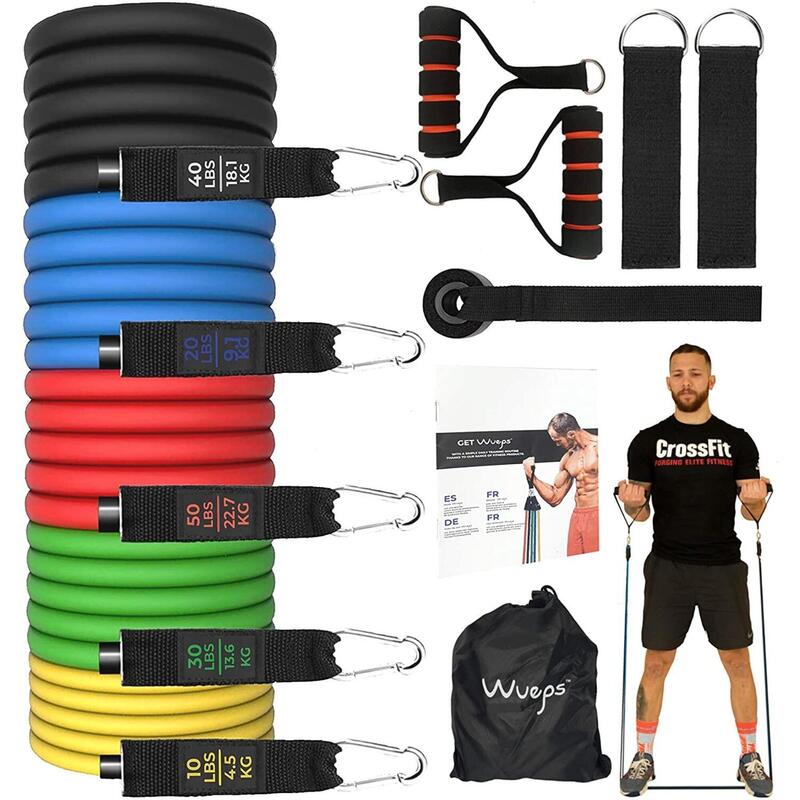 MENNYO Gomas Elasticas Musculacion, Gomas Cintas Elasticas Fitness 5 Set  Bandas 