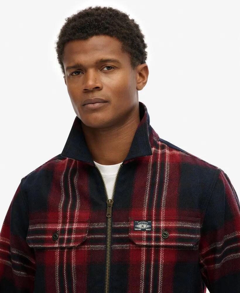superdry Wool Blend Miller Zip Overshirt – mieszanka wełny 3/6