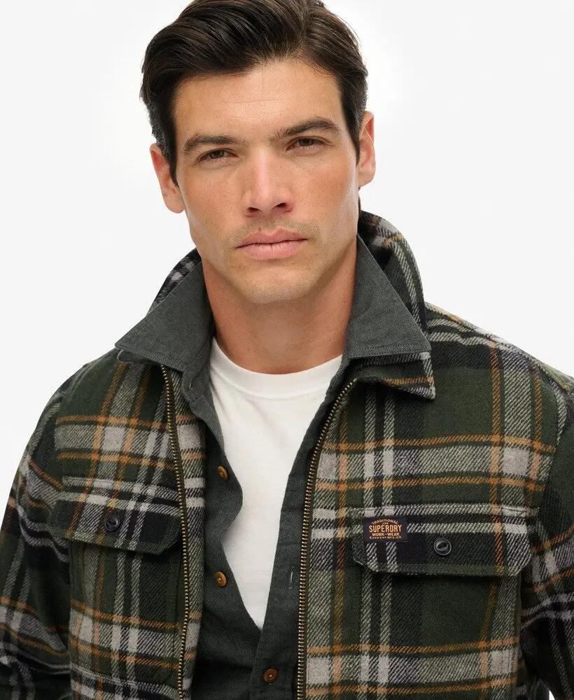 superdry Veste-chemise Wool Blend Miller à zip — coupe oversize 4/7