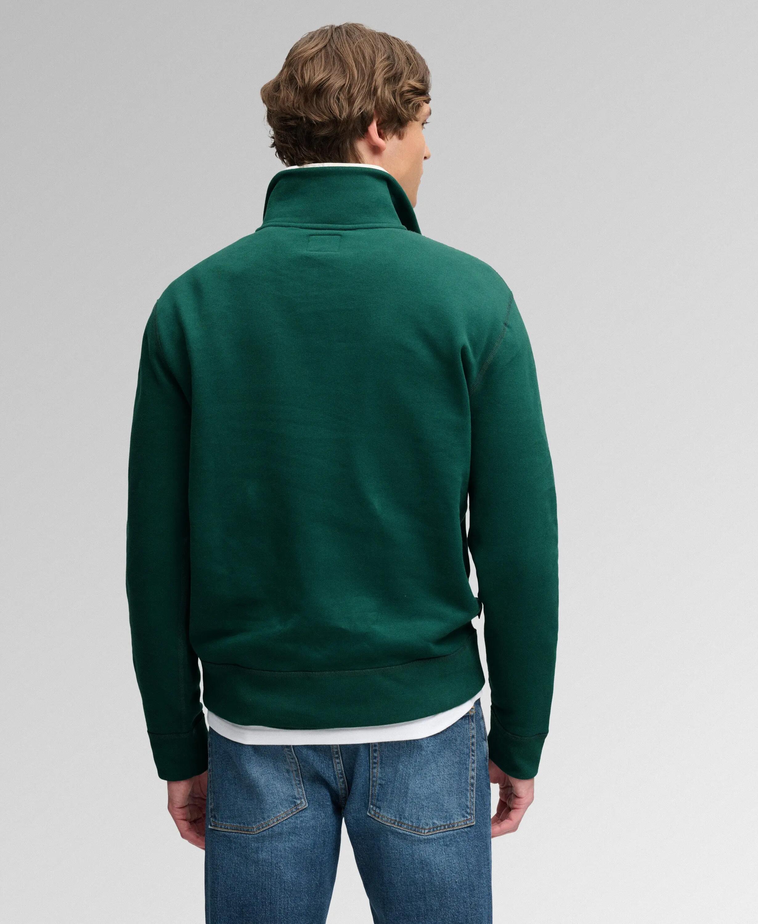 superdry Sweat Essential Serif Logo Half Zip – Relaxed Fit, Varsity Green 5/5