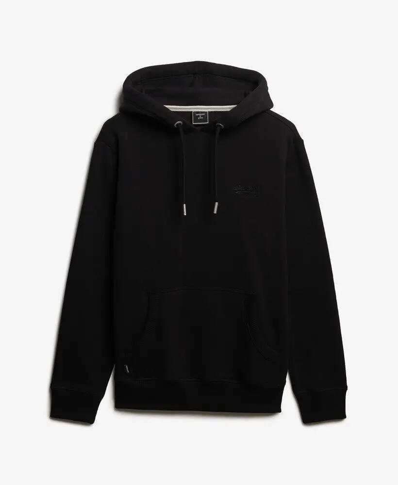 superdry Felpa con cappuccio Vintage Logo ricamato – Slim Fit, nera 6/6