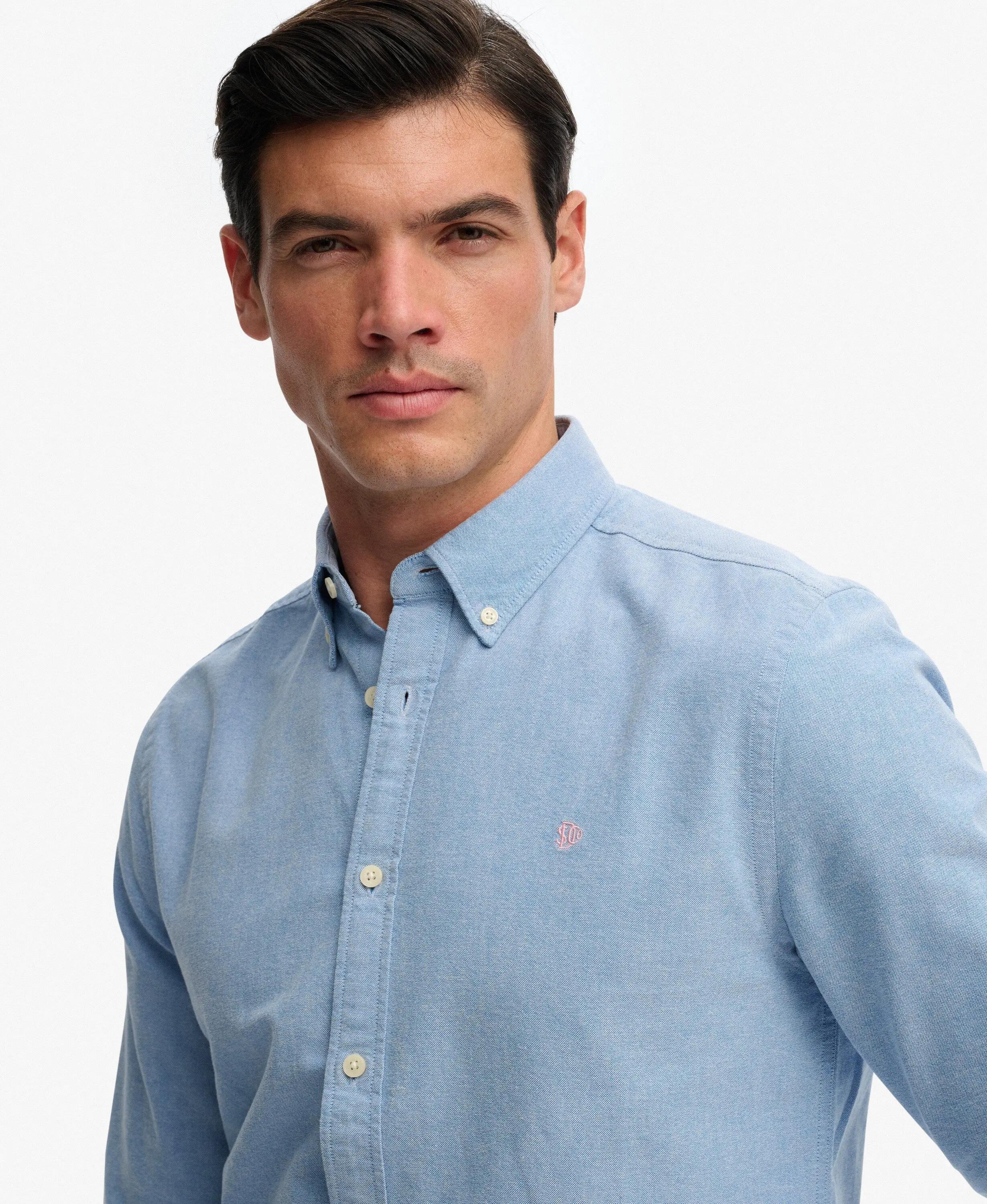 superdry Camisa Preppy Oxford manga larga - 100% Algodón Orgánico, Relaxed Fit 4/6