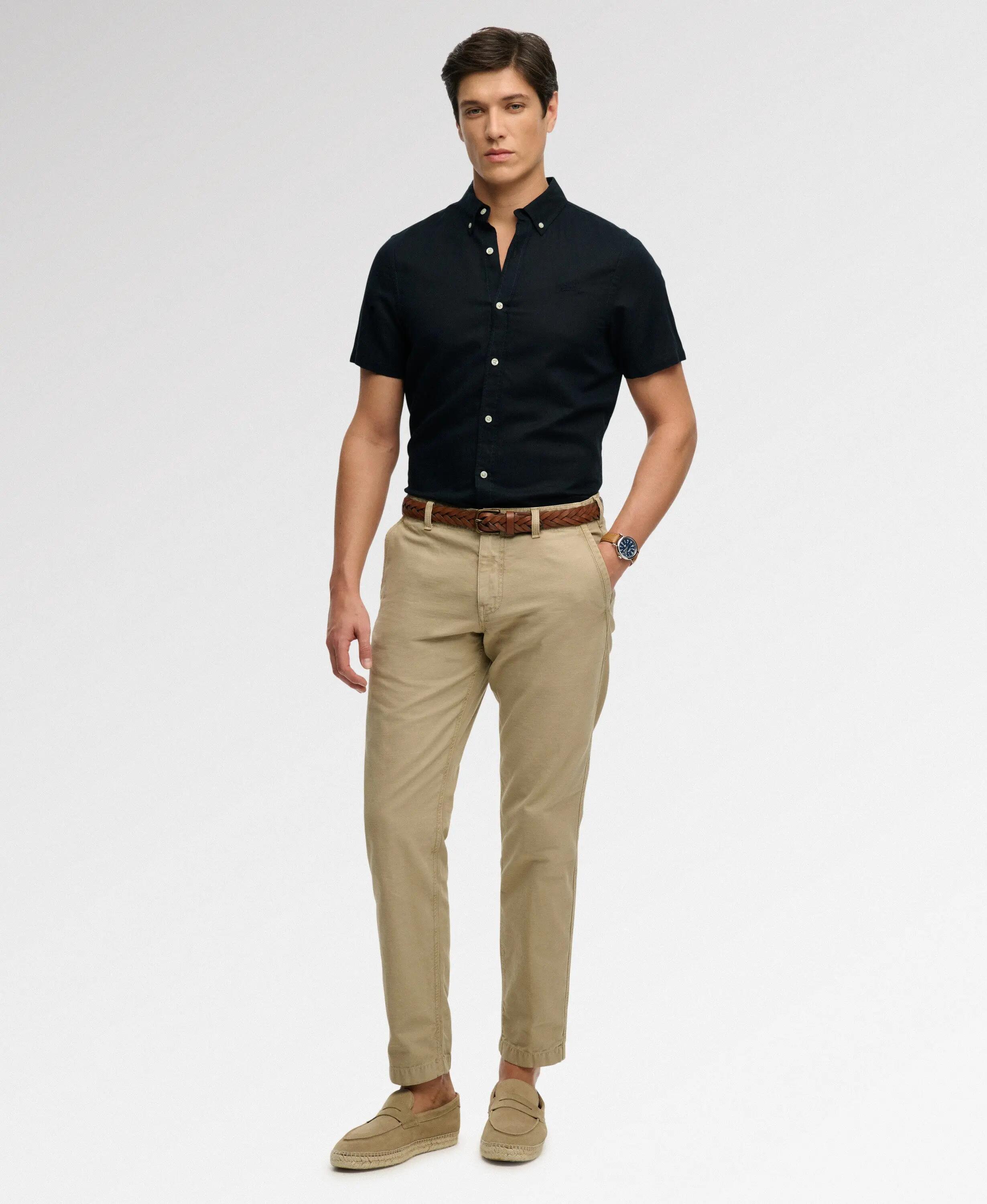 superdry Camisa manga curta Algodão‑Linho Corte relaxed 3/6