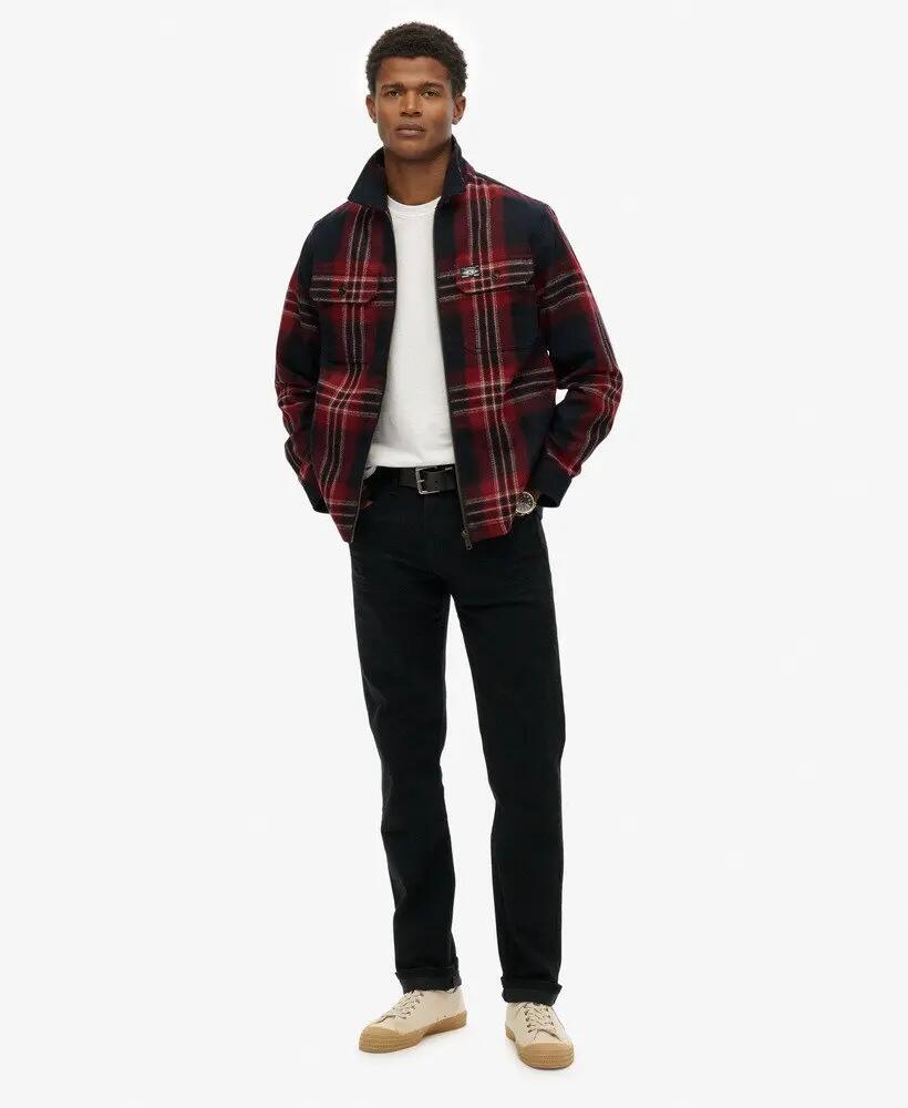 superdry Wool Blend Miller Zip Overshirt – mieszanka wełny 2/6