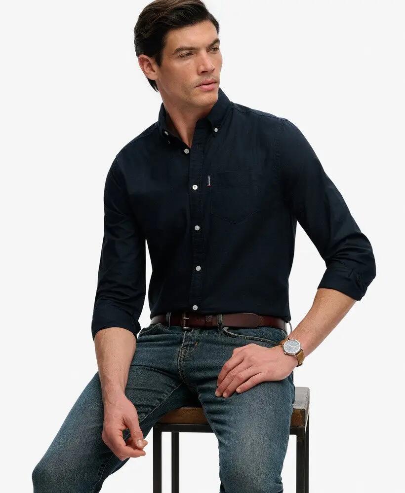 superdry Chemise Oxford manches longues essentielle en coton 2/7
