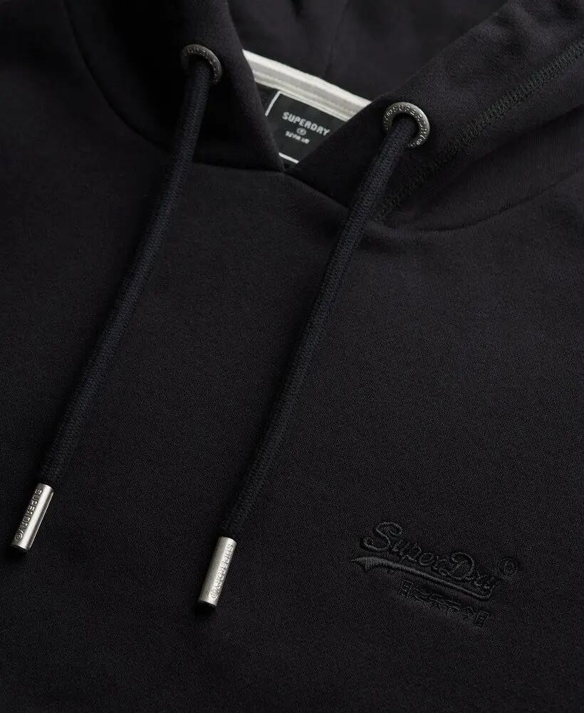 superdry Felpa con cappuccio Vintage Logo ricamato – Slim Fit, nera 5/6