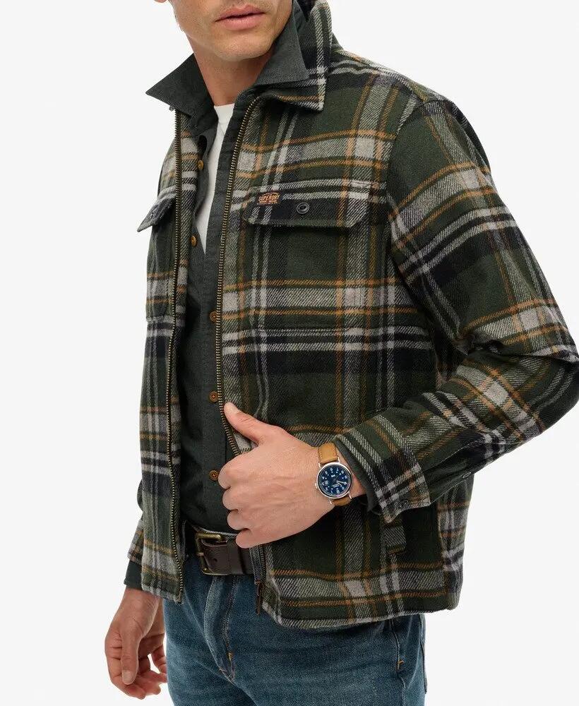 superdry Veste-chemise Wool Blend Miller à zip — coupe oversize 2/7