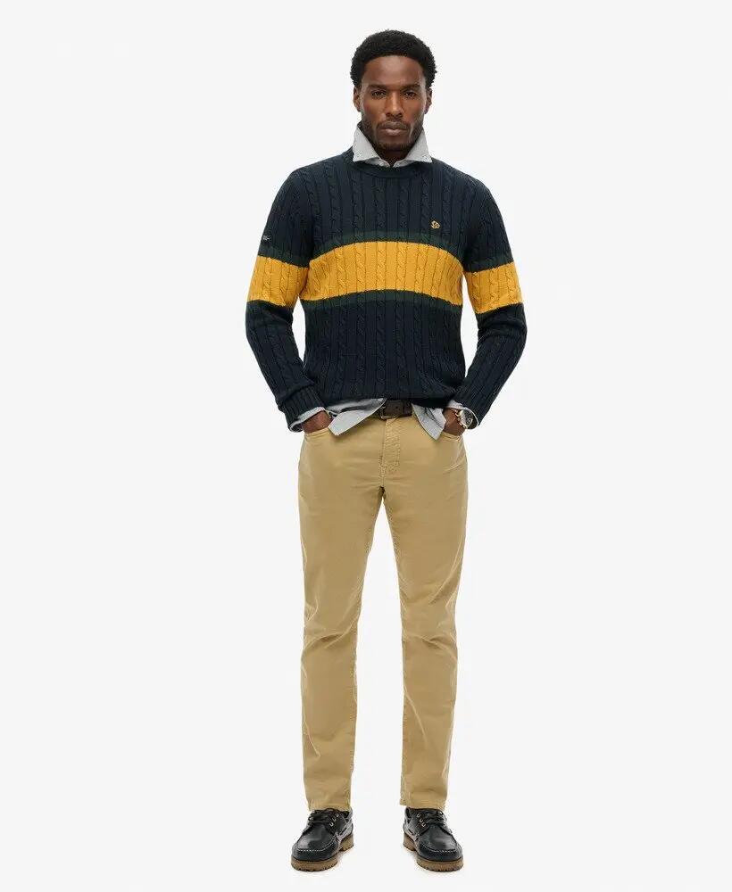 superdry Maglione a trecce in cotone 3/6