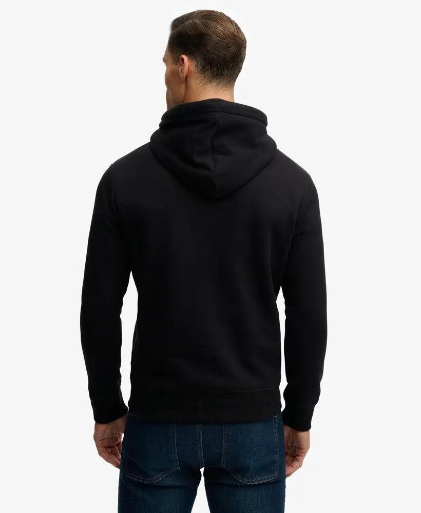 superdry Felpa con cappuccio Vintage Logo ricamato – Slim Fit, nera 4/6
