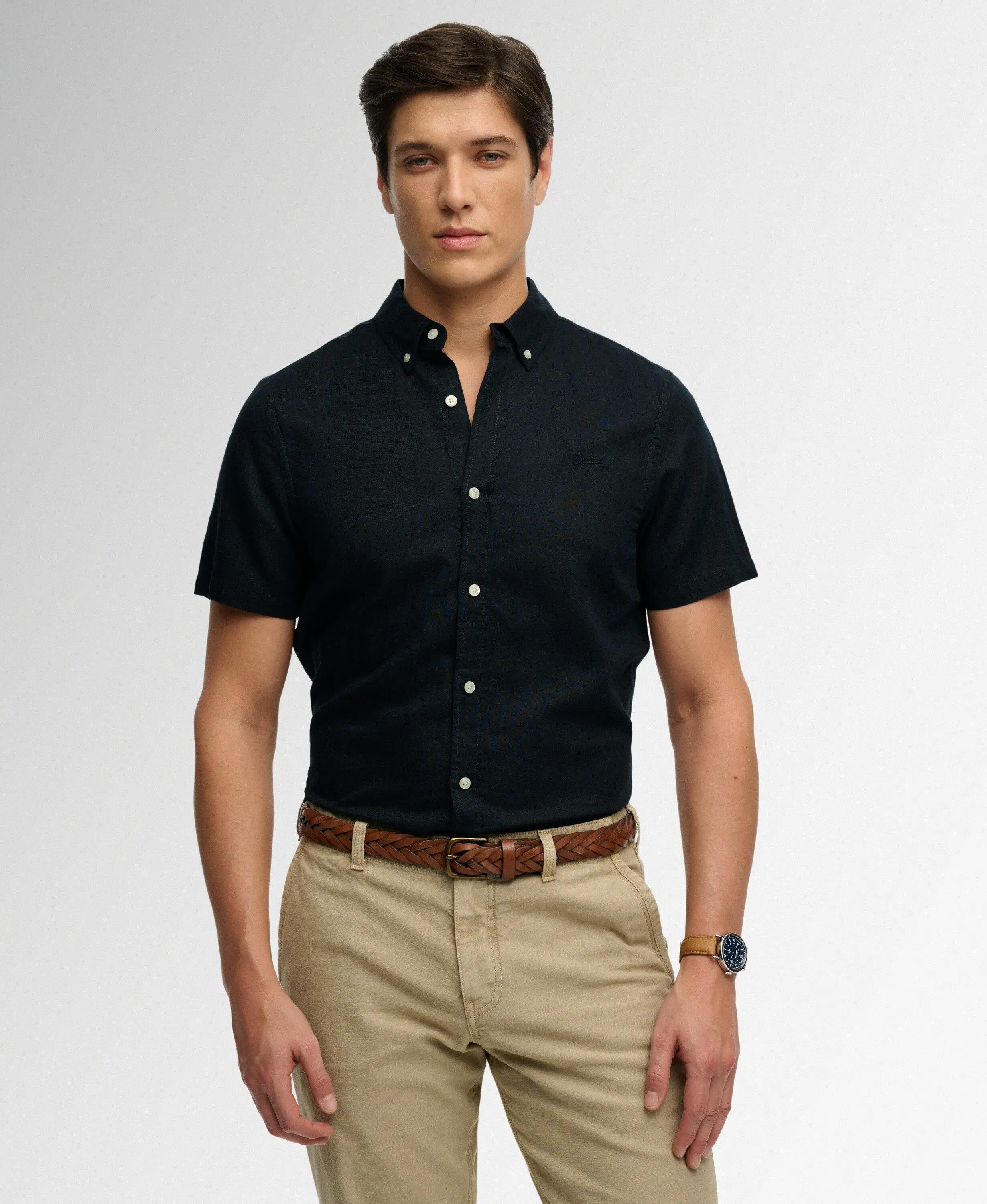 superdry Camisa manga curta Algodão‑Linho Corte relaxed 2/6
