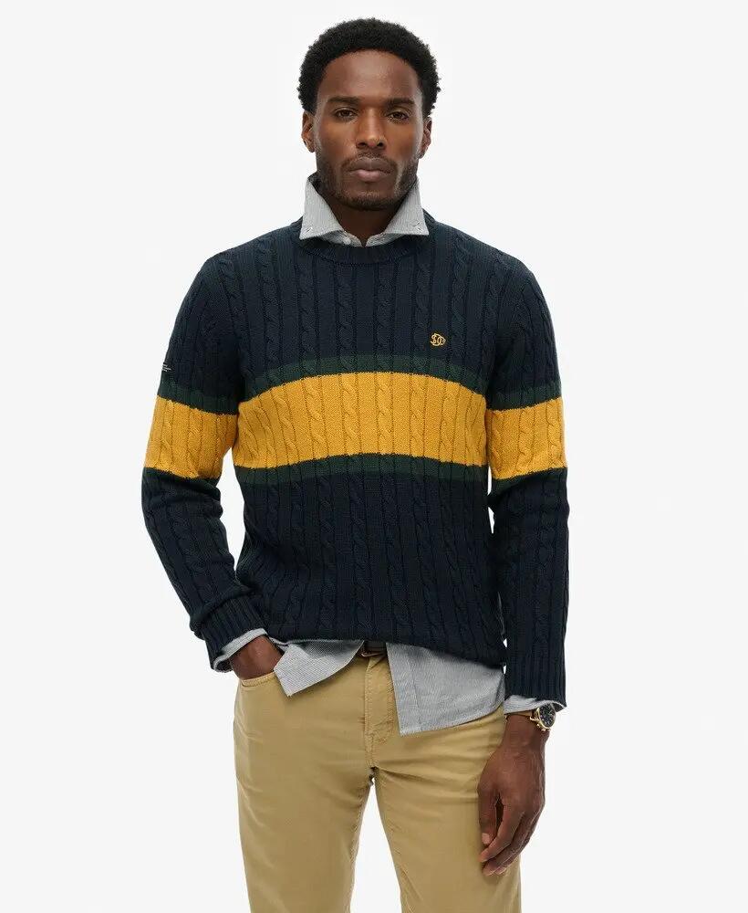 superdry Maglione a trecce in cotone 2/6