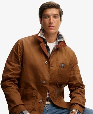 Superdry waxed worker jacket - relaxed fit