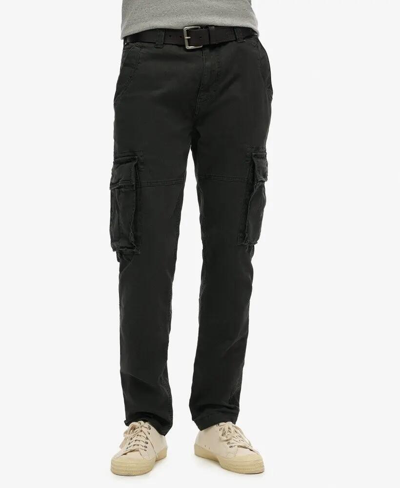 superdry Core Cargo Pants – pantalon cargo Washed Black en coton extensible 4/7