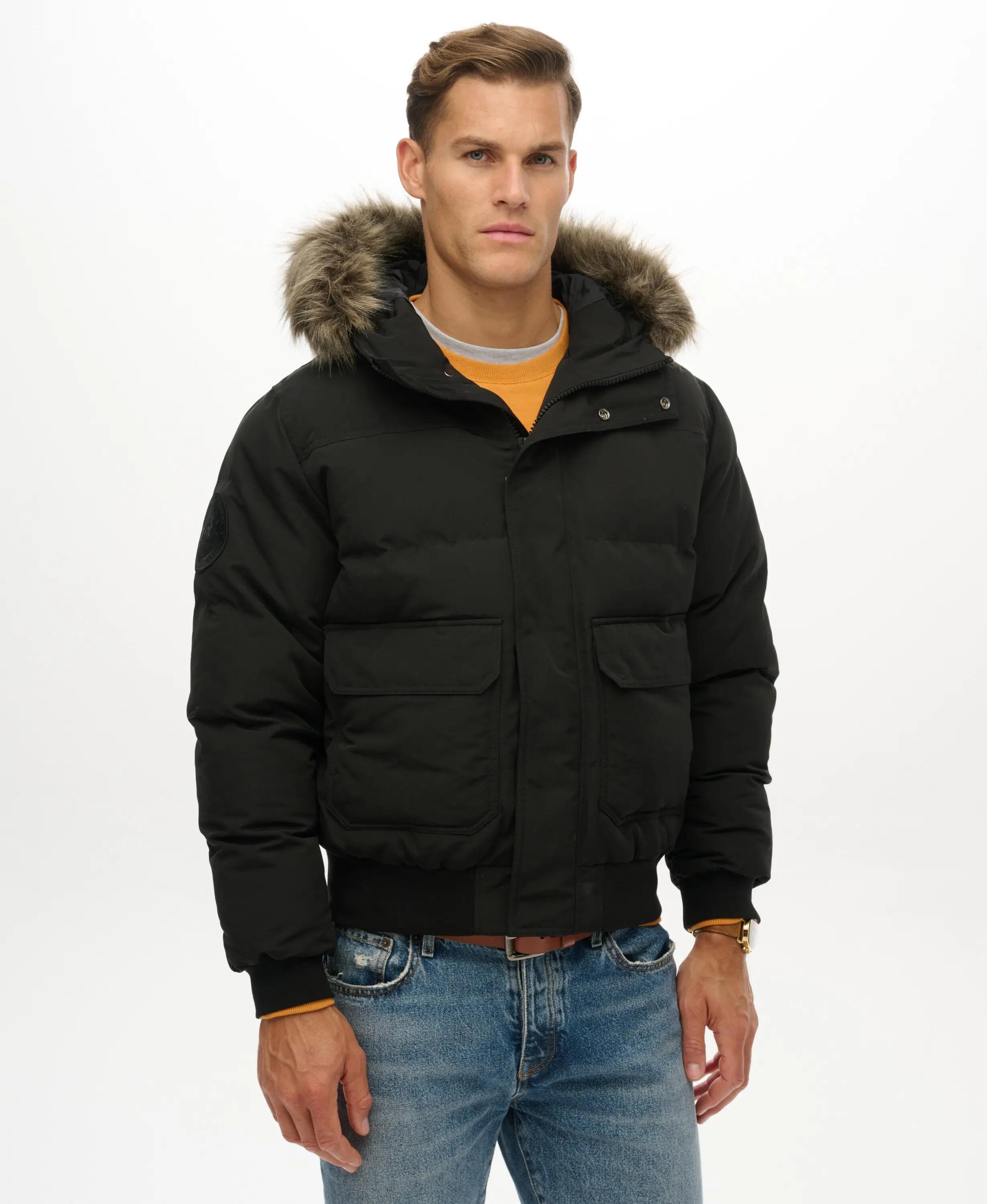 superdry Everest Hooded Puffer Bomber Jacket — casaco acolchoado com capuz, fit 5/6