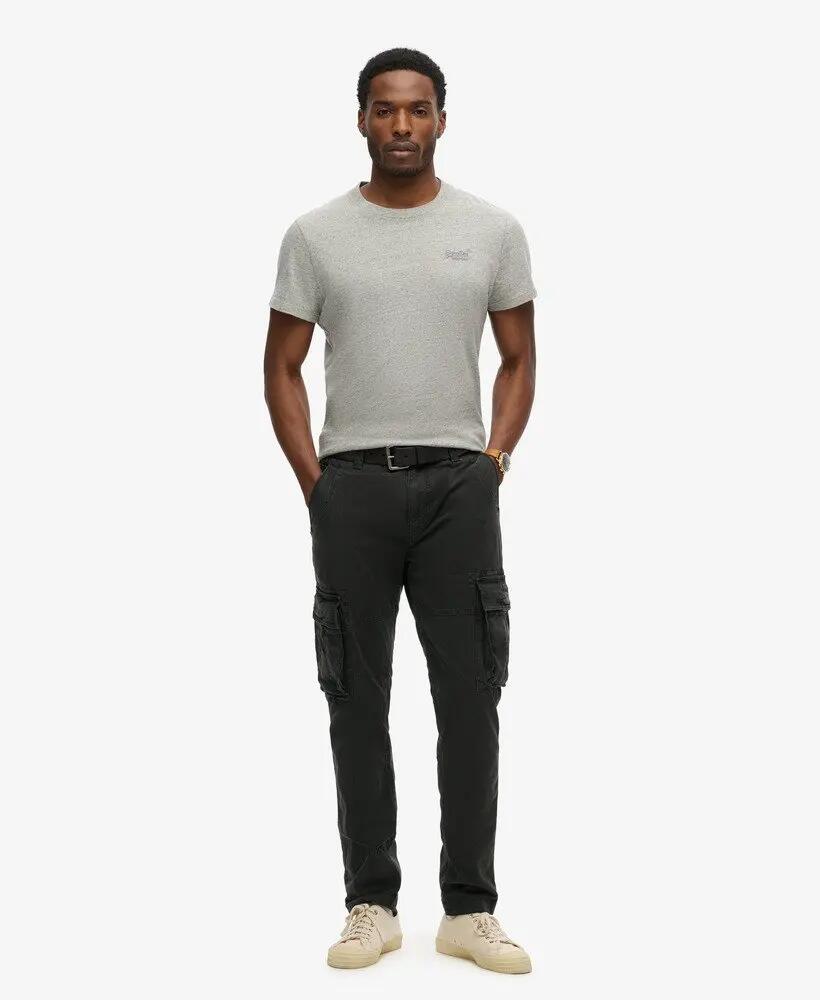 superdry Core Cargo Pants – pantalon cargo Washed Black en coton extensible 2/7
