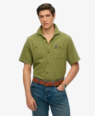 Superdry korte mouw textuur overhemd the merchant store