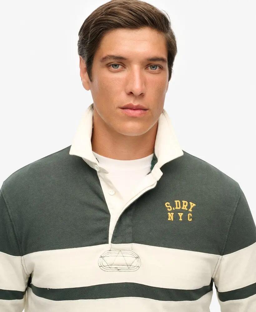superdry Polo Rugby Vintage Athletic Stripe en coton biologique 4/5