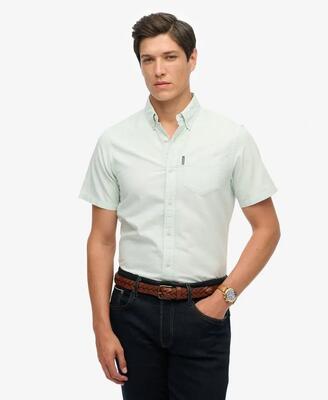 Superdry oxford korte mouwen overhemd van biologisch katoen