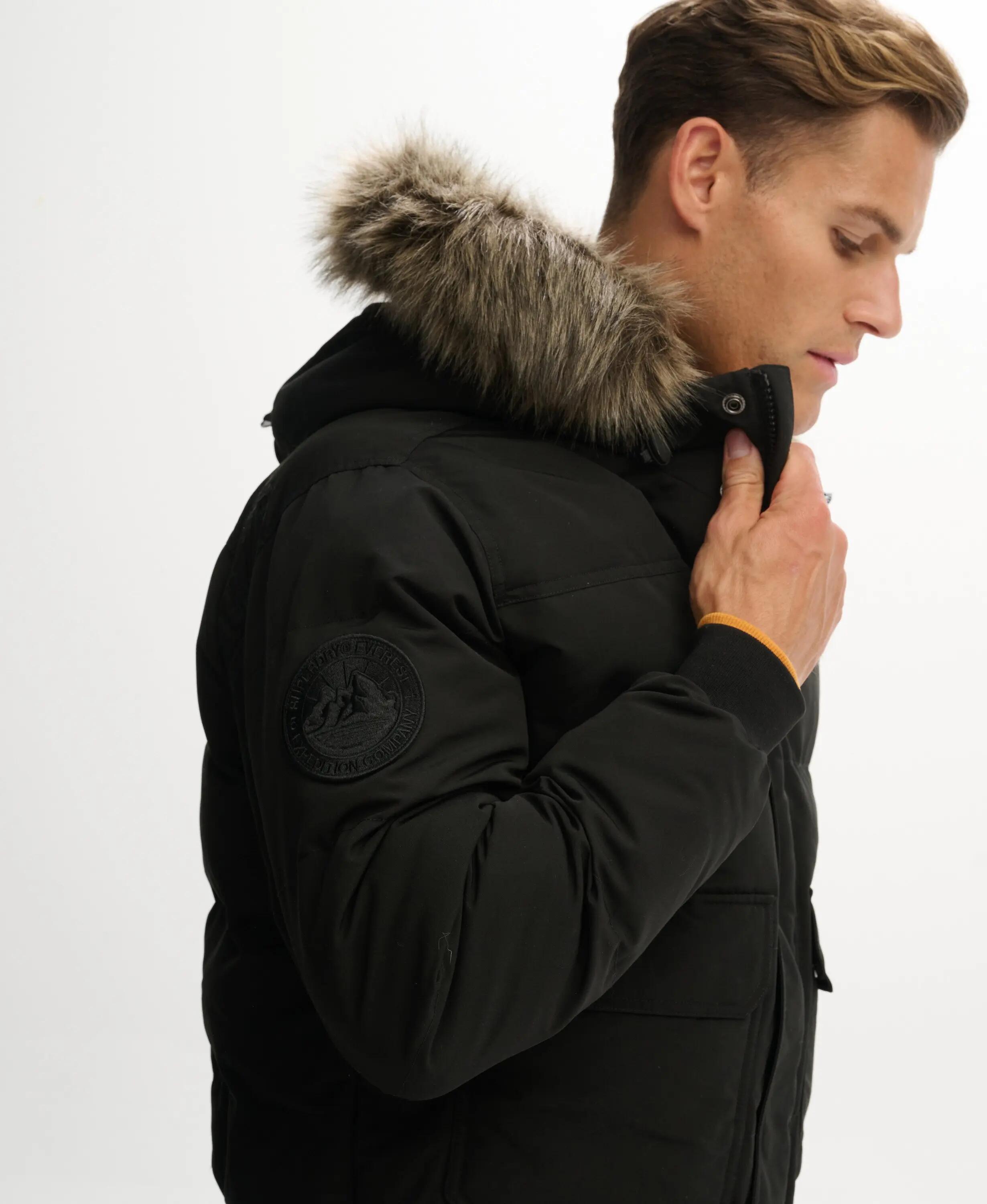 superdry Everest Hooded Puffer Bomber Jacket — casaco acolchoado com capuz, fit 2/6