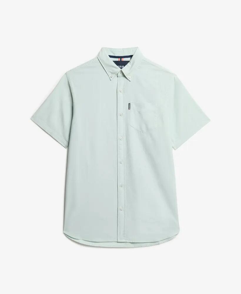 superdry Oxford Kurzarm-Hemd aus Bio-Baumwolle – Light Green 6/6