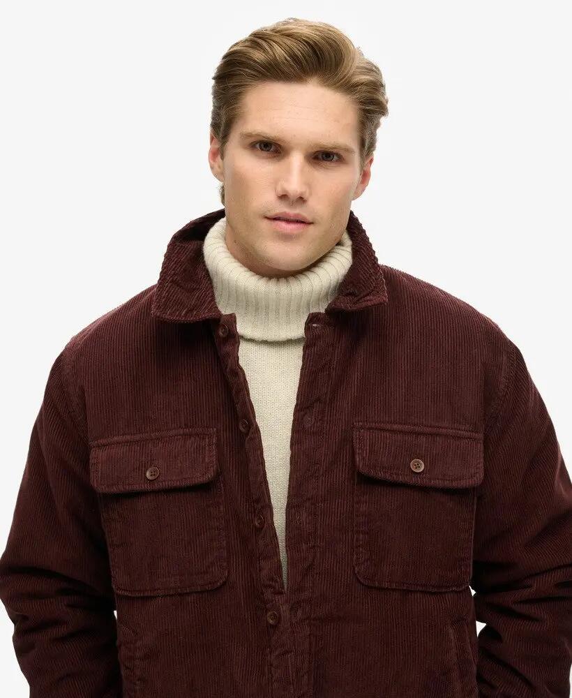 superdry Surplus Corduroy Overshirt in velluto a coste 3/4