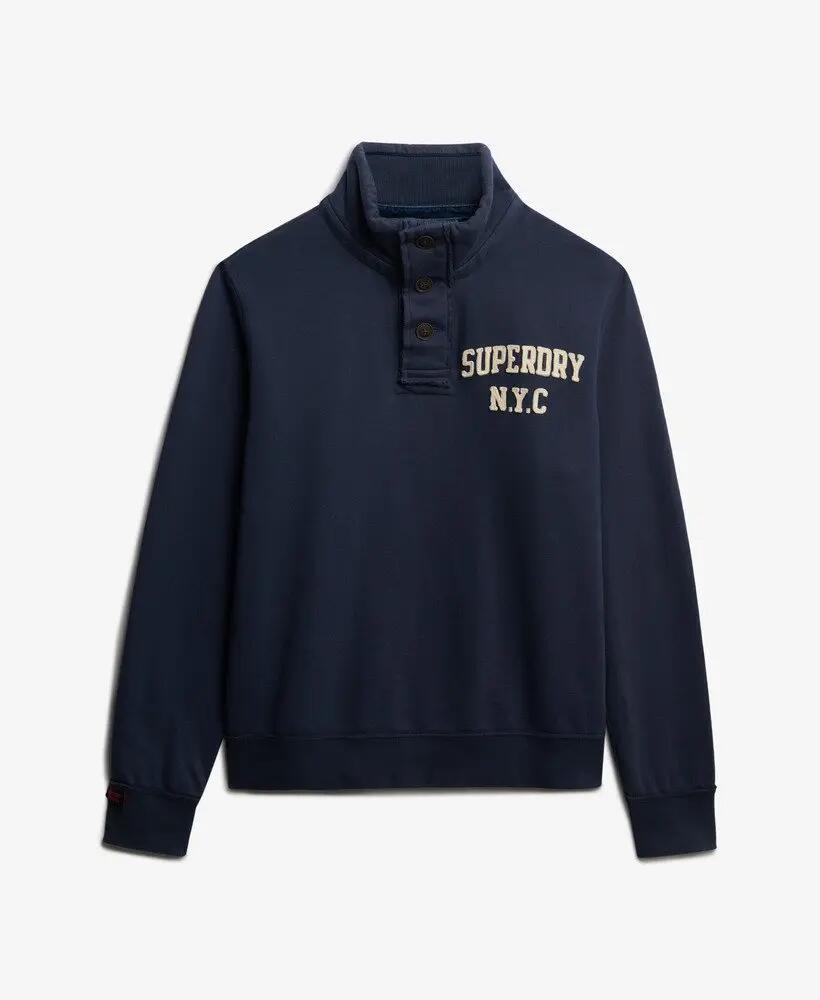 superdry Sweat Vintage Athletic Henley en coton – coupe relaxed 7/7