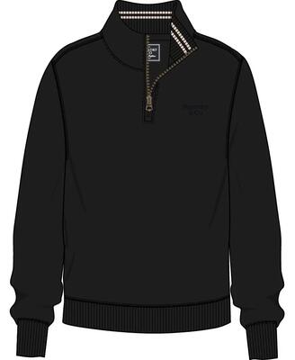 superdry Felpa Half Zip Essential Serif Logo – Vestibilità relaxed