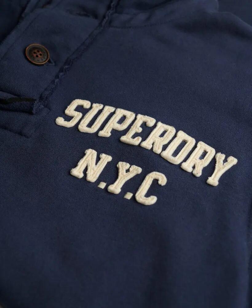 superdry Sweat Vintage Athletic Henley en coton – coupe relaxed 6/7