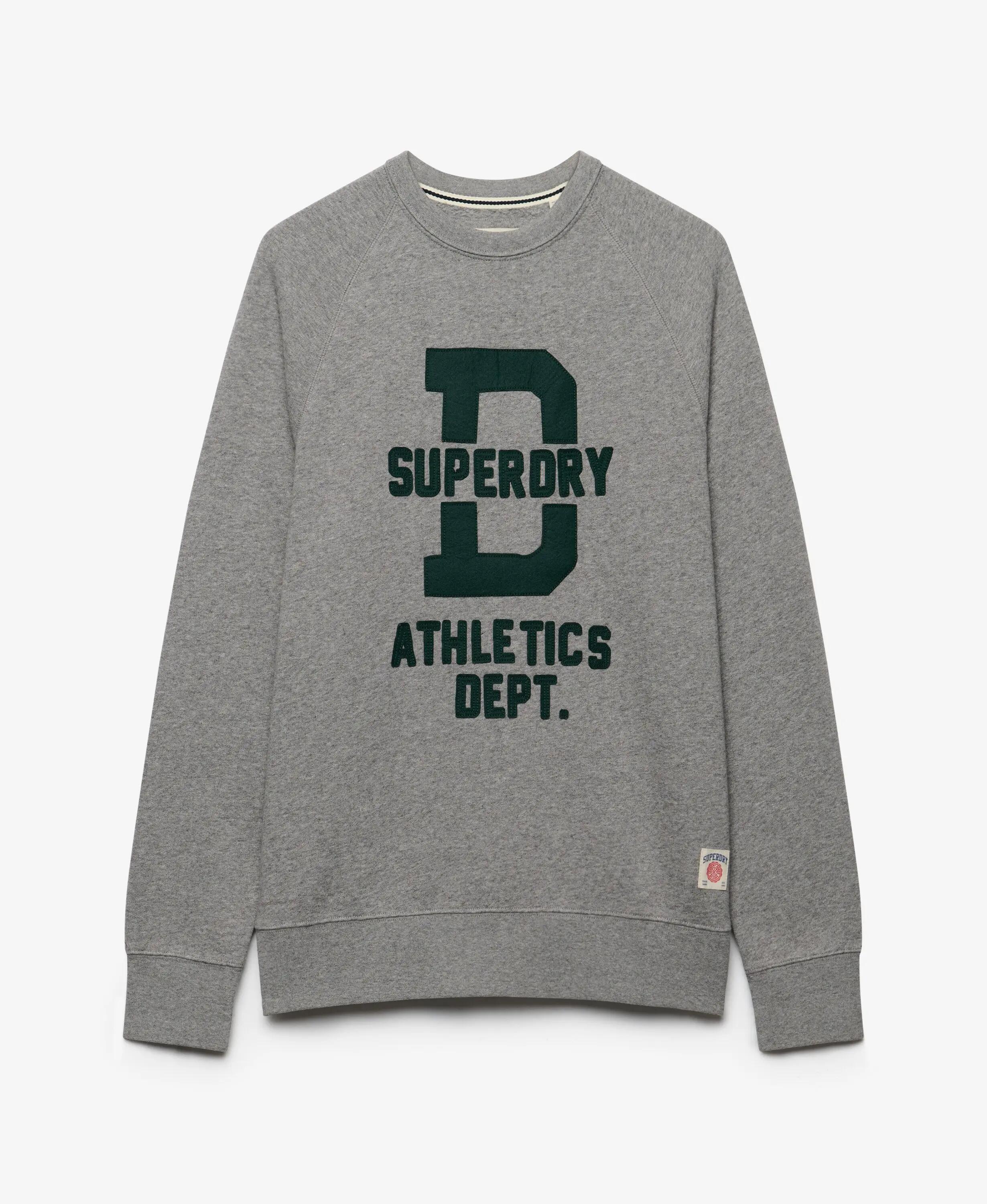 superdry Sweatshirt Athletic Felt Applique col rond – Gris vintage foncé 7/7