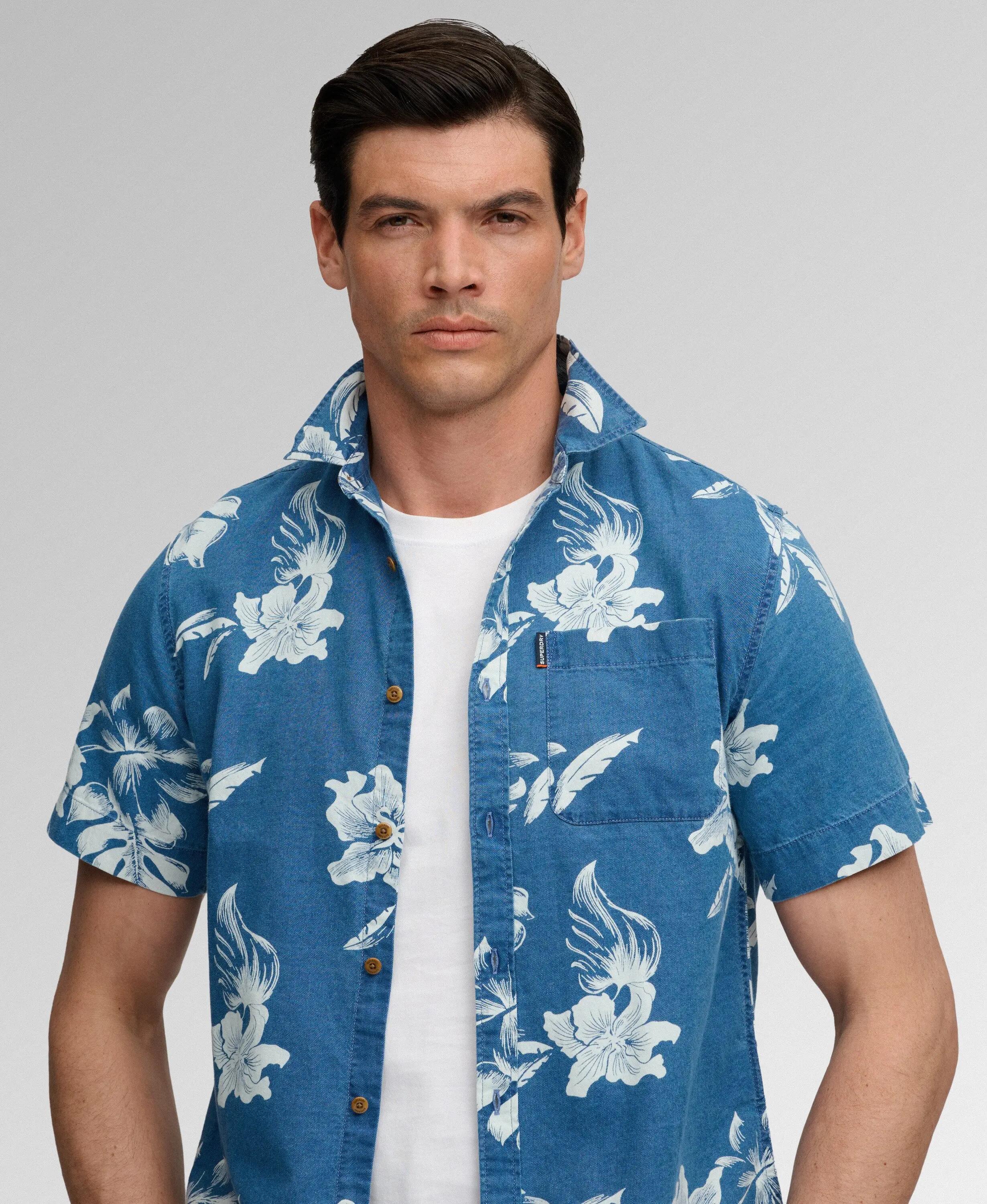 superdry Camicia Vintage Loom manica corta in cotone - vestibilità Relaxed 4/5