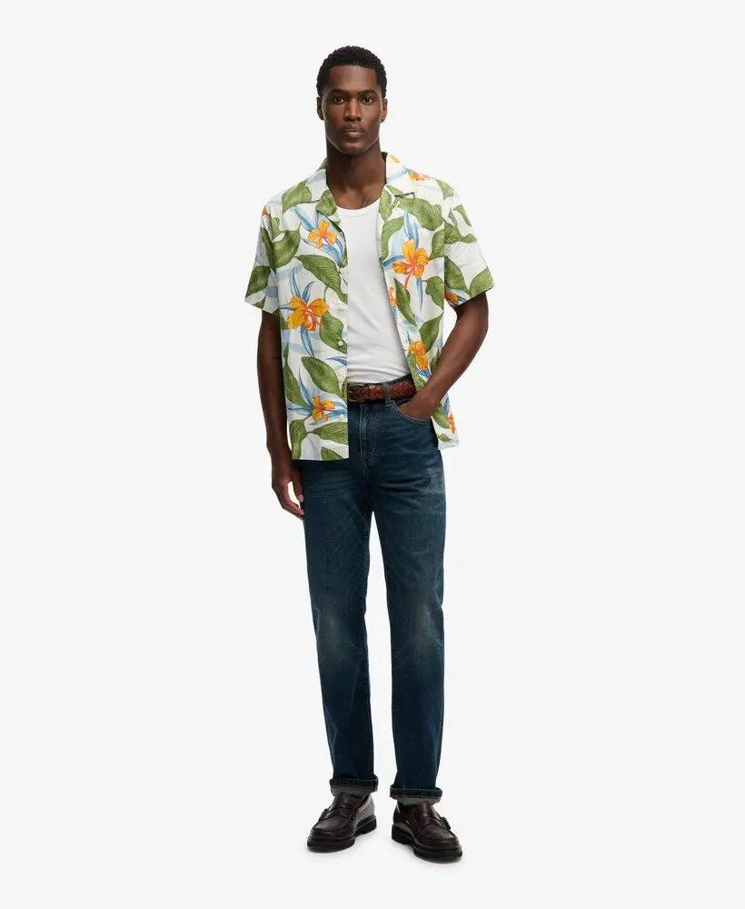 superdry Koszula krótki rękaw z nadrukiem hawajskim Evergreen 3/7
