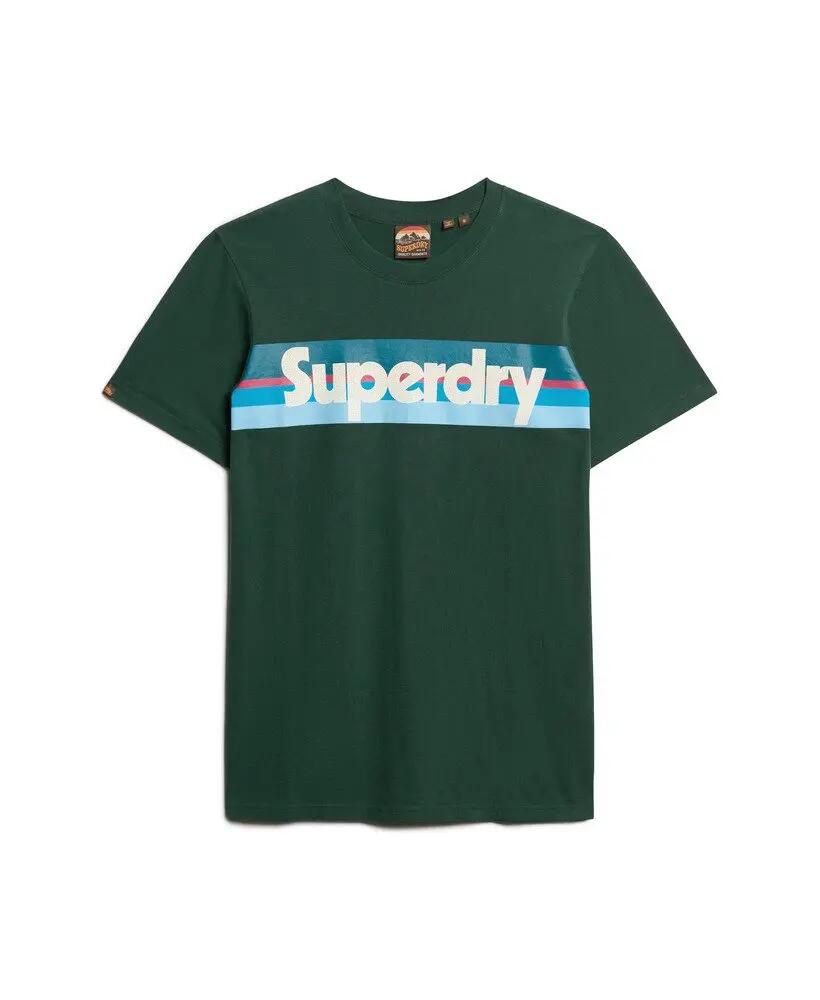 superdry T-shirt Retro Stripe Logo in cotone biologico 6/6