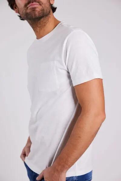 sebago Outwashed Pocket Tee katoenen T‑shirt met uitgebleekt effect 4/5