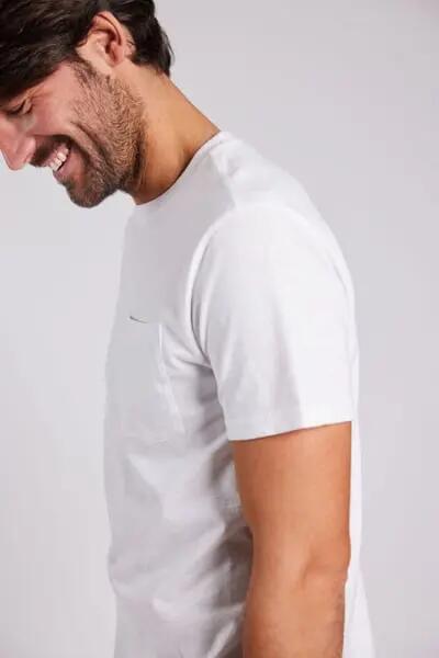 sebago Outwashed Pocket Tee katoenen T‑shirt met uitgebleekt effect 3/5