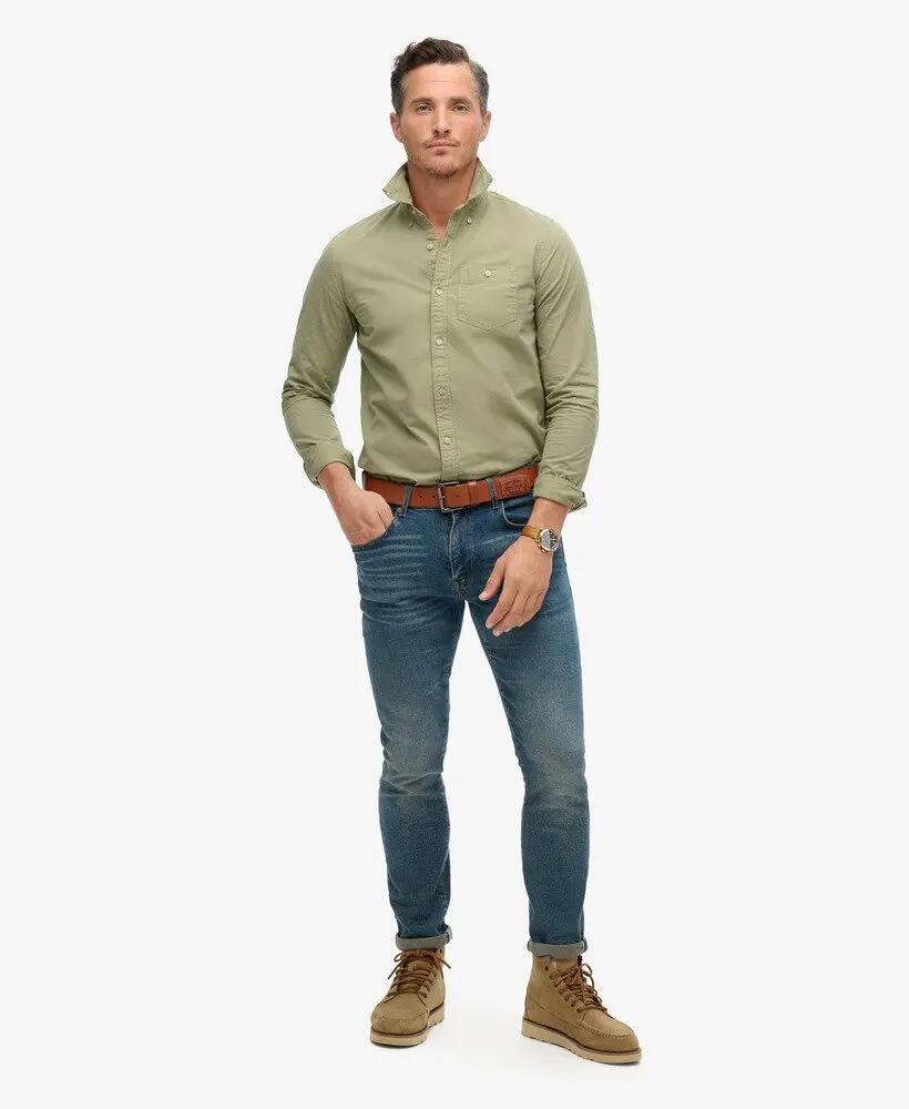 superdry The Merchant Store Lange Mouw Overhemd van katoen 2/7
