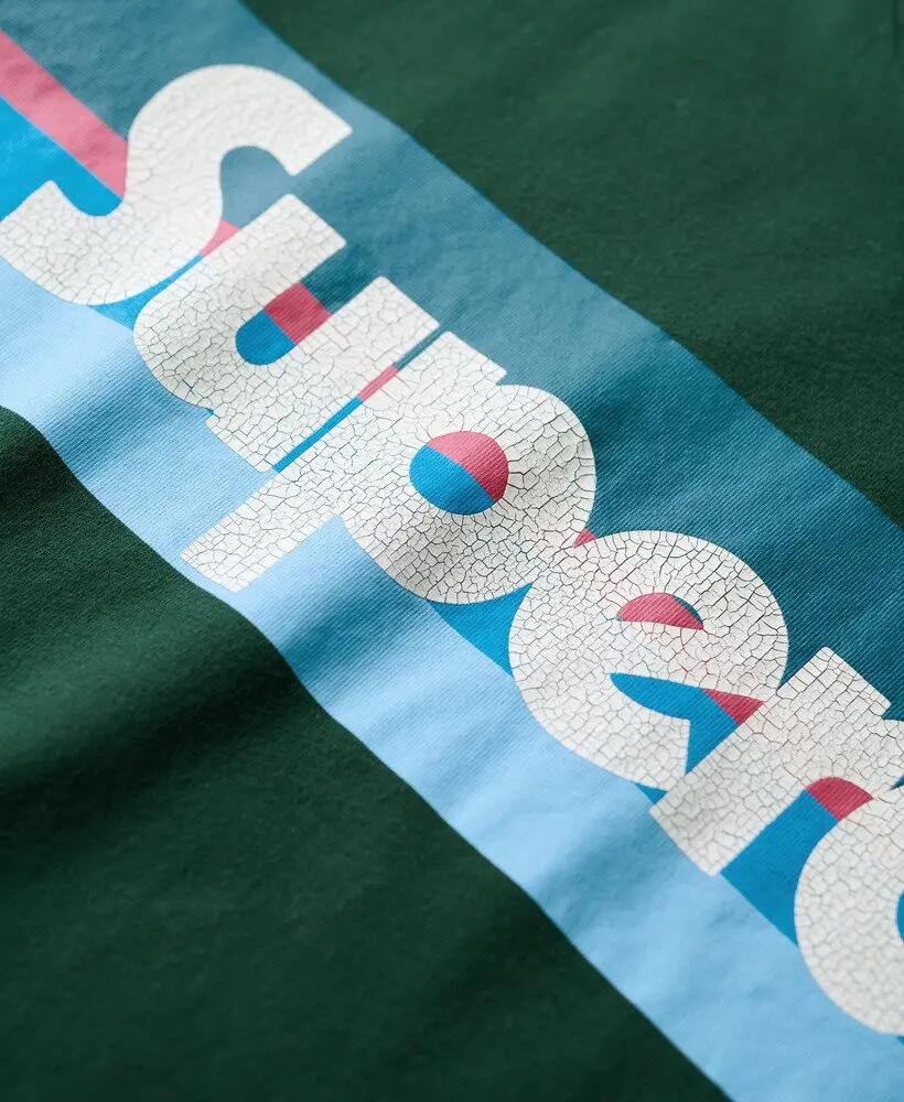 superdry T-shirt Retro Stripe Logo in cotone biologico 5/6