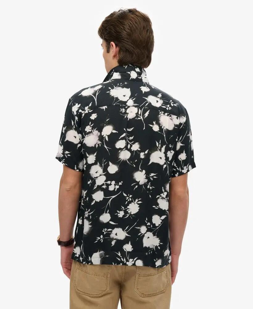 superdry Koszula krótkie rękawy z nadrukiem w modal – Abstract Floral Mono 4/4