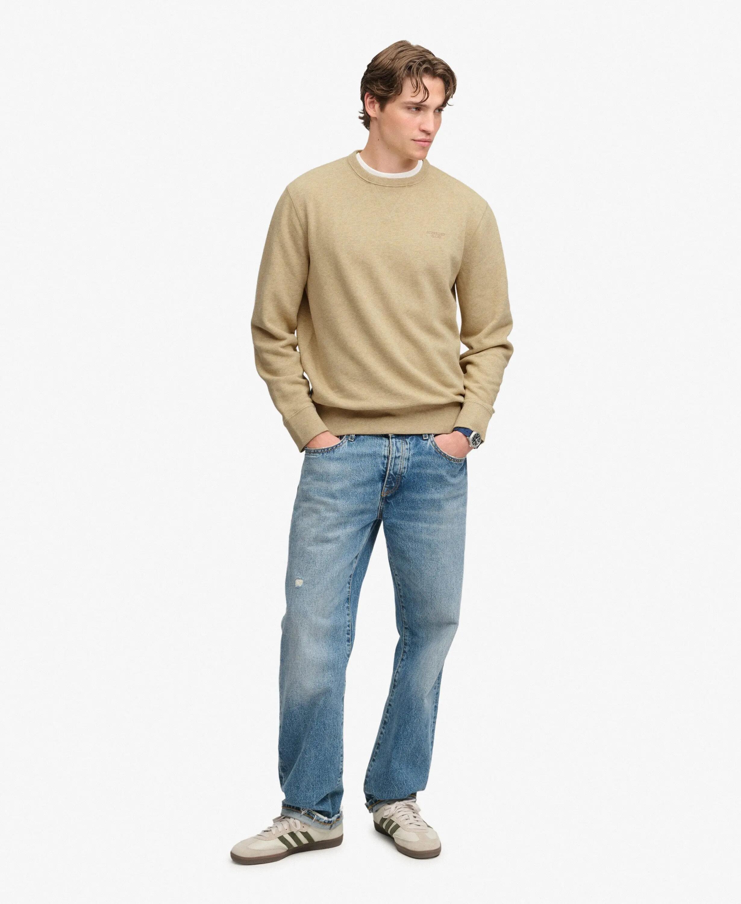 superdry Sweat Essential Stacked Logo crew em algodão biológico e poliéster 3/7