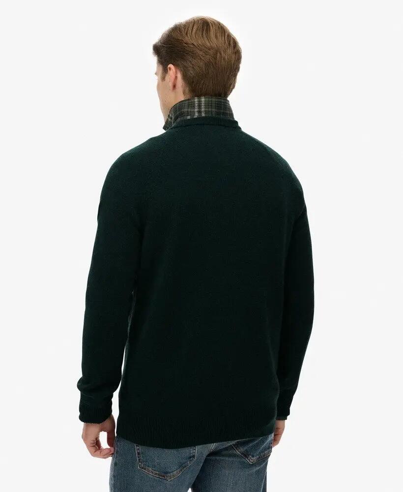 superdry Camisola mistura de lã – Corte relaxed, Forest Green Marl 5/6