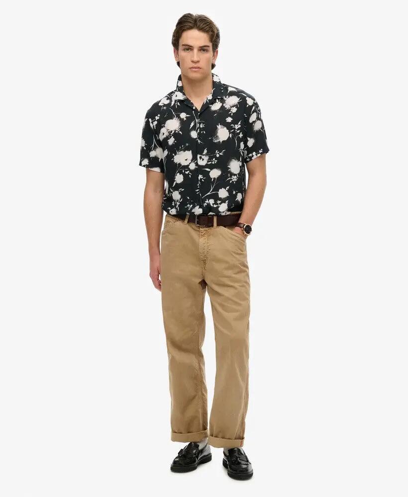 superdry Koszula krótkie rękawy z nadrukiem w modal – Abstract Floral Mono 2/4