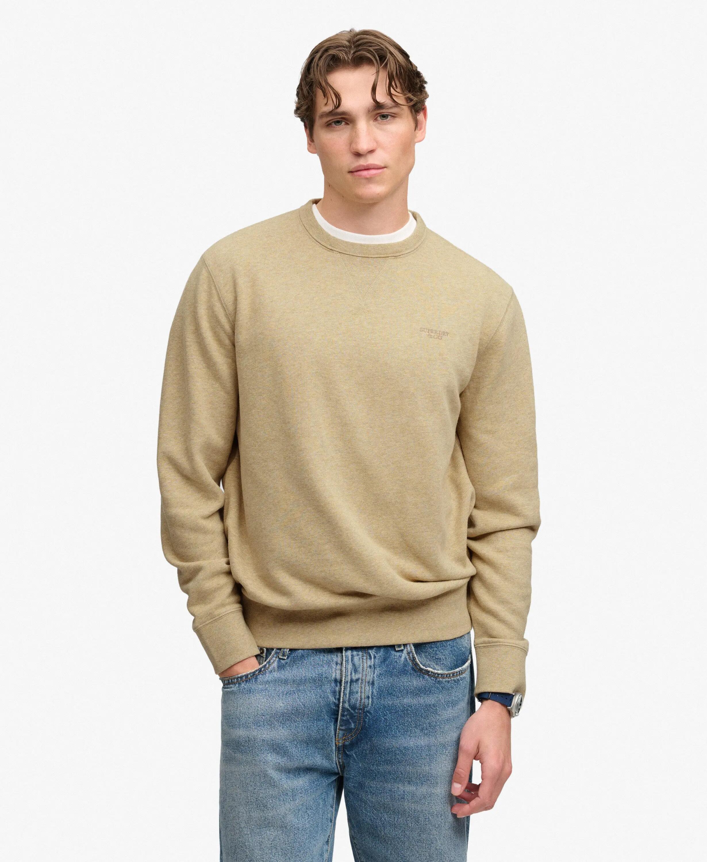 superdry Sweat Essential Stacked Logo crew em algodão biológico e poliéster 2/7