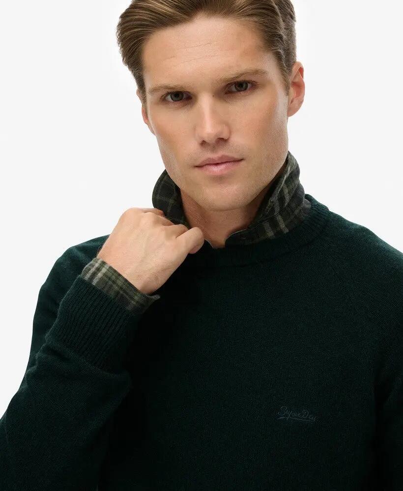 superdry Camisola mistura de lã – Corte relaxed, Forest Green Marl 4/6