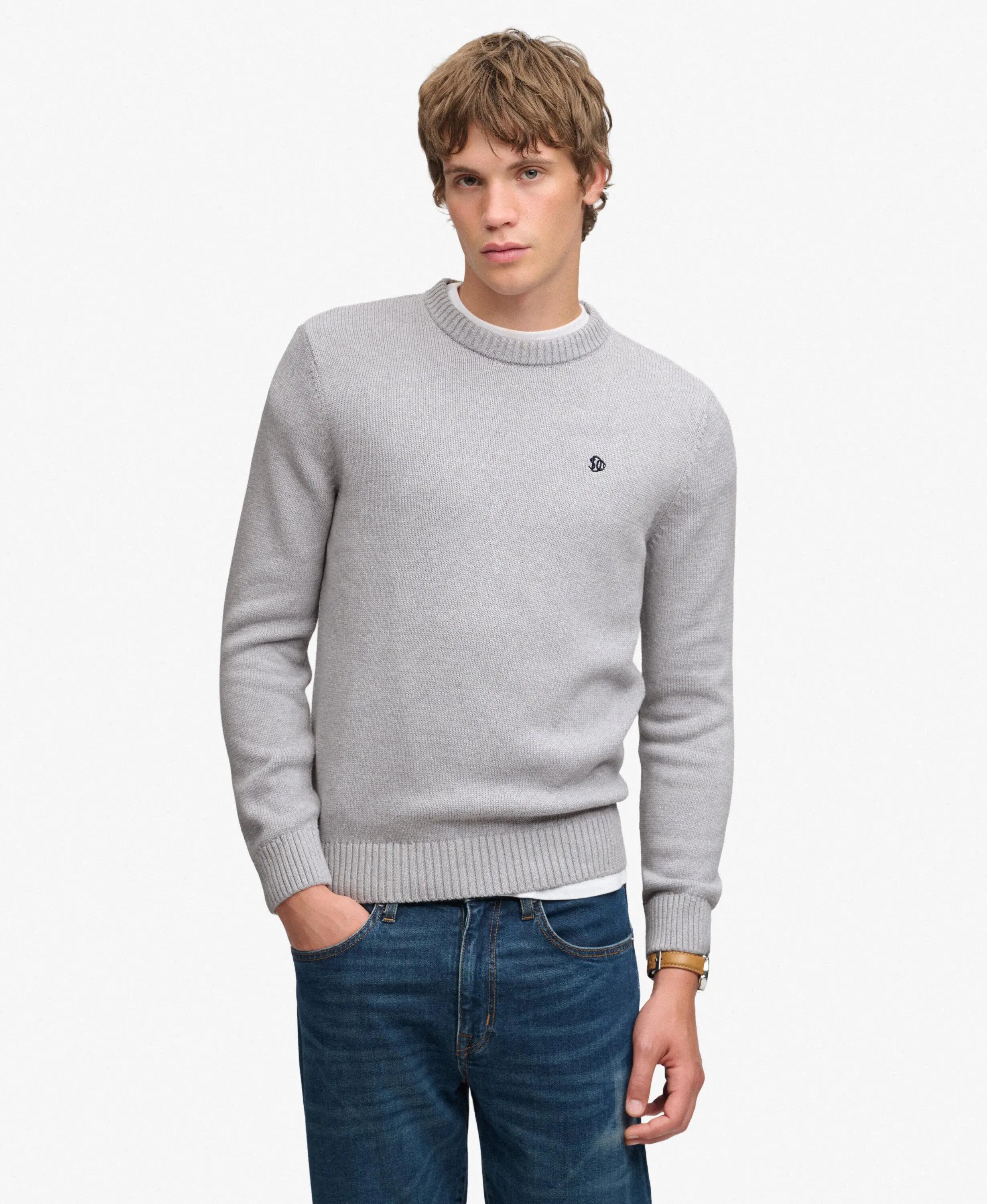 superdry Preppy Cotton Jumper – Corte relaxed, 100% Algodão Biológico 2/7